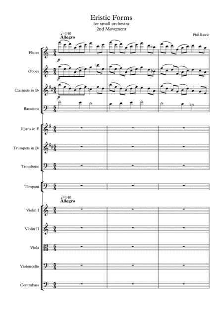 Eristic Forms 2nd Mvt Sheet Music