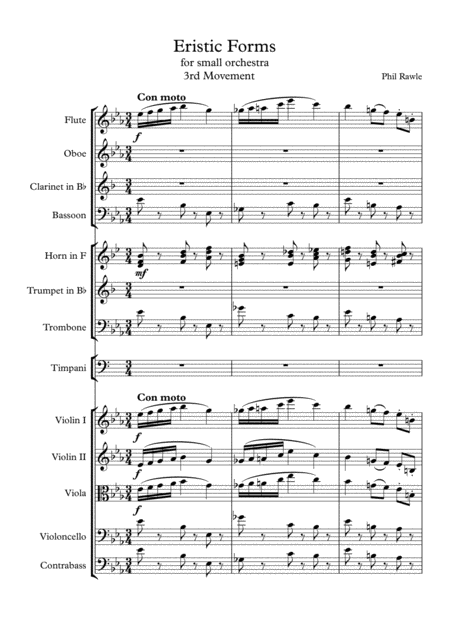 Eristic Forms 3rd Mvt Sheet Music