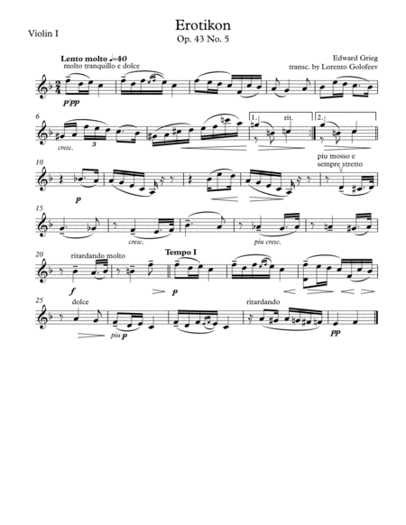 Free Sheet Music Erotikon