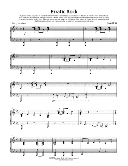 Erratic Rock Sheet Music