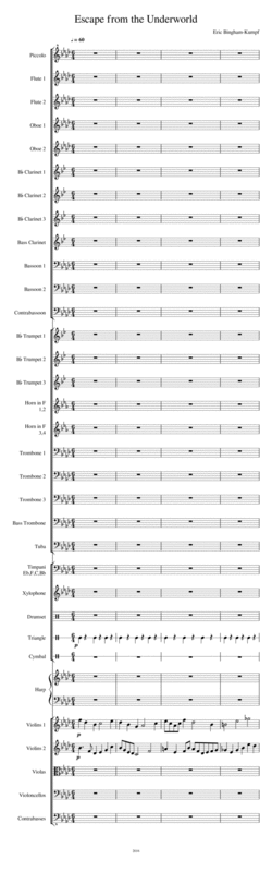 Escape From The Underworld Sheet Music