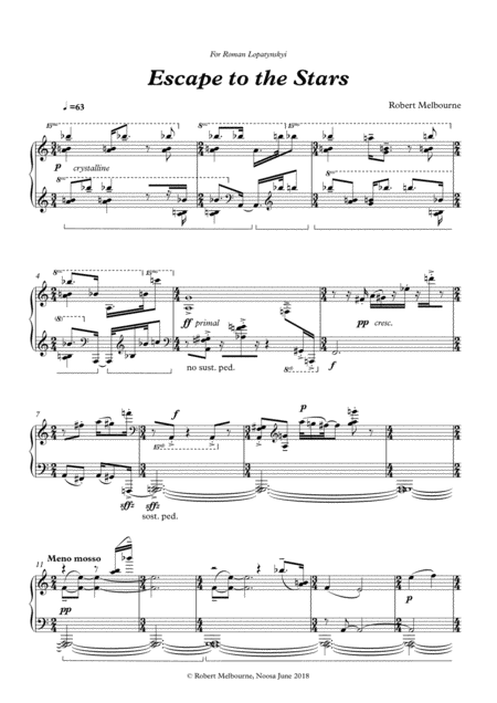 Escape To The Stars Sheet Music