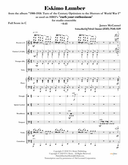 Eskimo Lumber From Curb Your Enthusiasm Full Score Set Of Parts Sheet Music