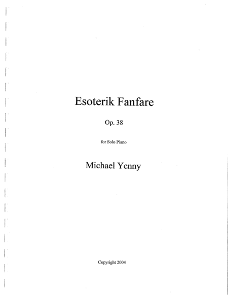 Free Sheet Music Esoterik Fanfare Op 38