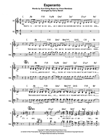 Esperanto Mixed Version Sheet Music