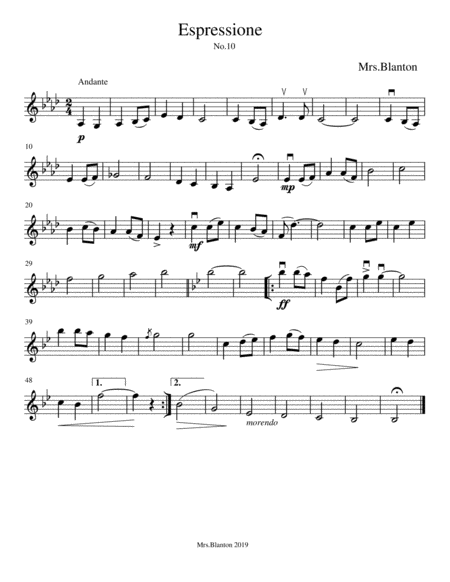 Free Sheet Music Espressione No 10