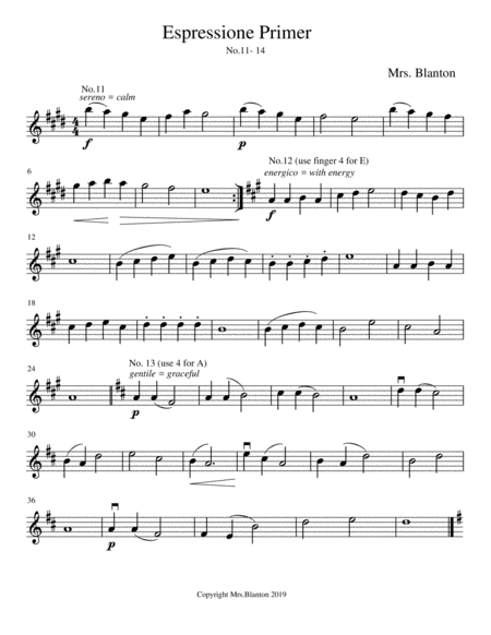 Free Sheet Music Espressione Primer No 11 14