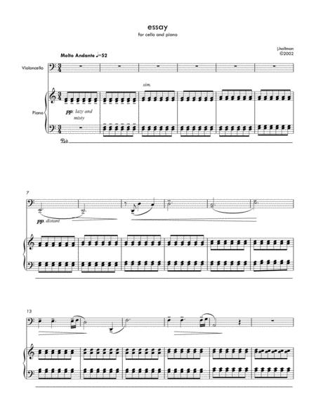 Essay For Cello And Piano Sheet Music