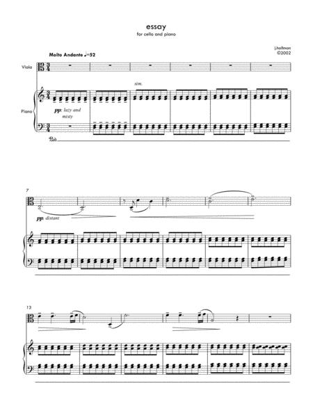 Essay For Viola And Piano Sheet Music