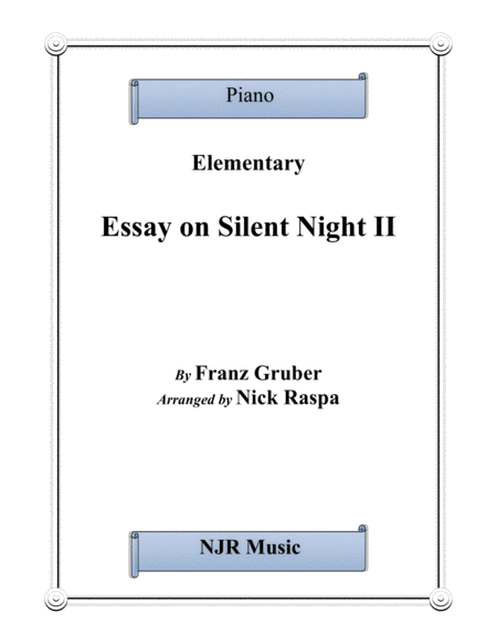 Essay On Silent Night Ii Elementary Piano Solo Sheet Music