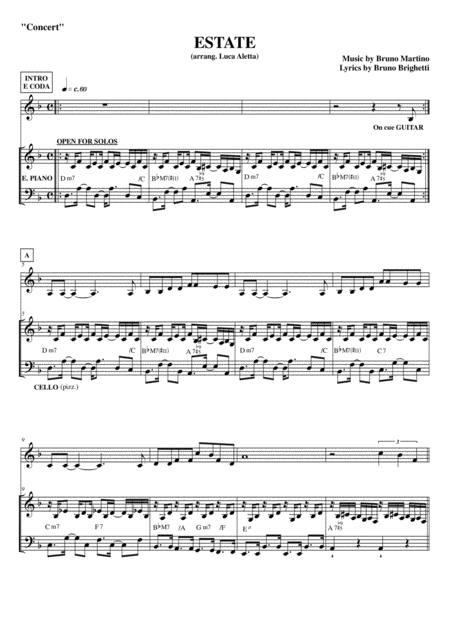 Estate Sheet Music