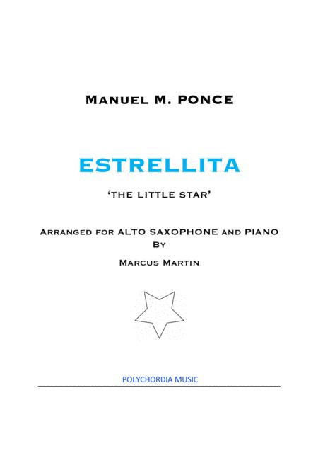 Estrellita For Alto Sax And Piano Sheet Music