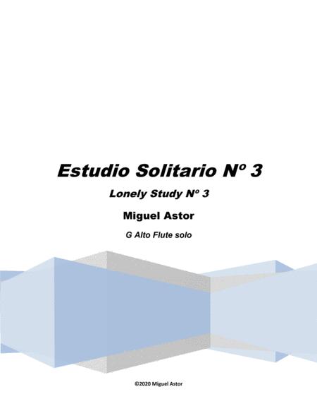 Estudio Solitario N 3 Lonely Study N 3 For Alto Flute Sheet Music