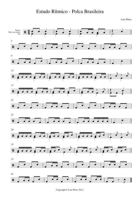 Estudo Rtmico Polca Sheet Music