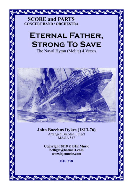 Eternal Father Strong To Save The Naval Hymn Melita Concert Band Orchestra Sheet Music