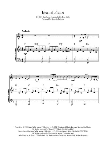 Eternal Flame English Horn Solo And Piano Accompaniment Sheet Music