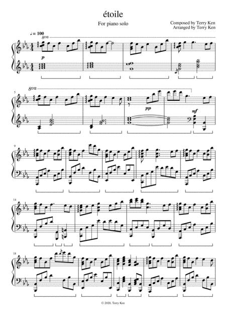 Etoile Piano Solo Sheet Music