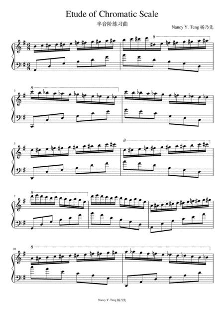 Etude Of Chromatic Scale Piano Solo Sheet Music