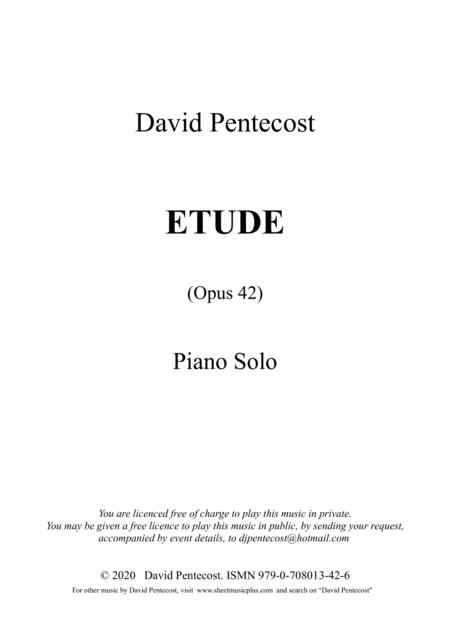 Etude Opus 42 Sheet Music