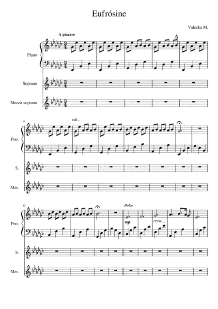 Eufrosine Sheet Music