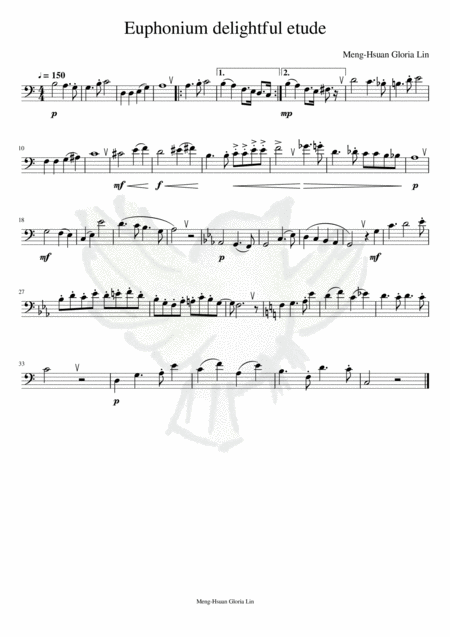 Euphonium Delightful Etude Sheet Music