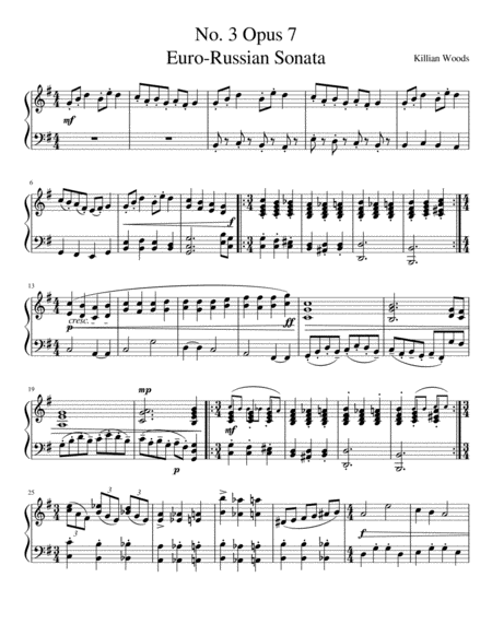 Euro Russian Sonata Sheet Music