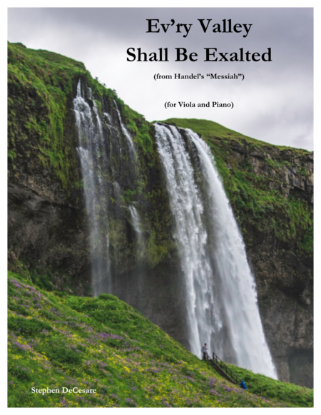 Free Sheet Music Ev Ry Valley Shall Be Exalted For Viola And Piano