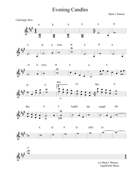 Evening Candles Sheet Music