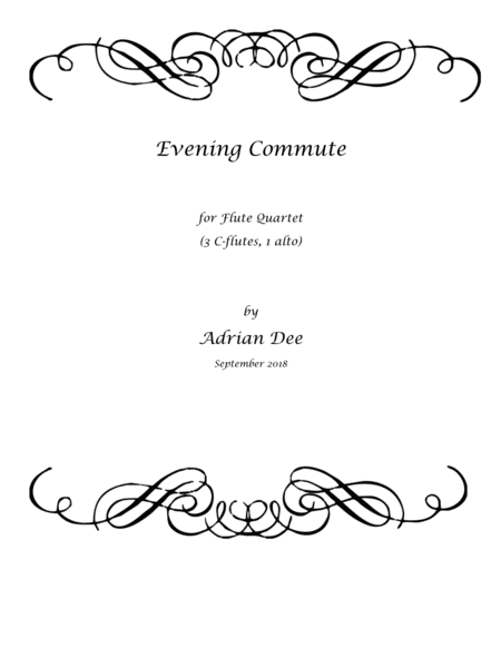 Evening Commute Flute Quartet Sheet Music