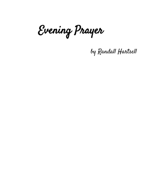 Evening Prayer Sheet Music