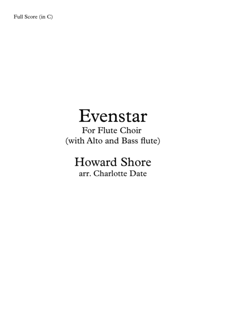 Evenstar Sheet Music