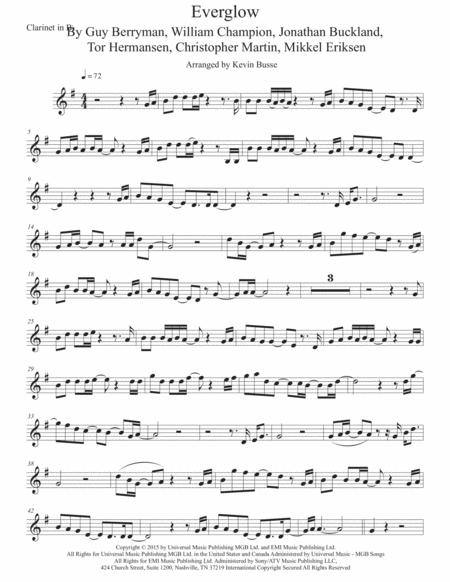 Everglow Clarinet Sheet Music