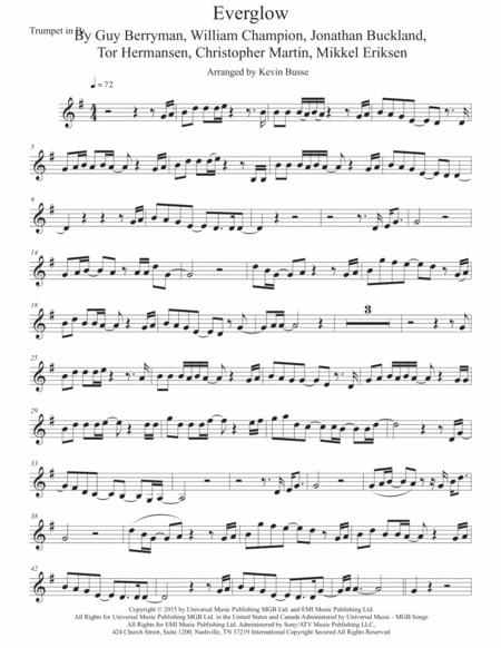 Everglow Trumpet Sheet Music