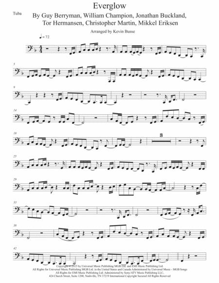 Free Sheet Music Everglow Tuba