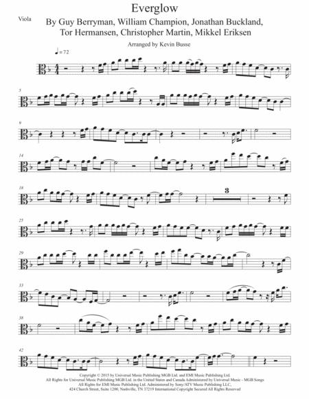 Everglow Viola Sheet Music