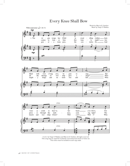 Every Knee Shall Bow Sheet Music