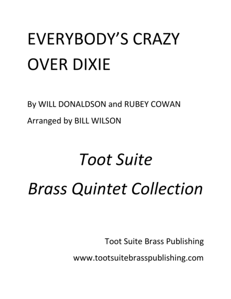 Everybodys Crazy Over Dixie Sheet Music