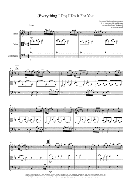 Everything I Do I Do It For You Sheet Music