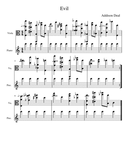 Free Sheet Music Evil