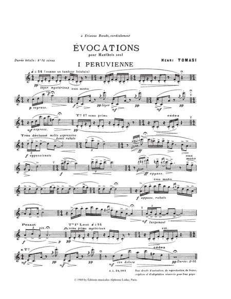 Free Sheet Music Evocations