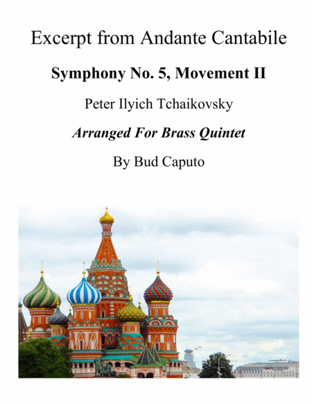 Free Sheet Music Excerpt From Andante Cantabile Tchaikovsky Symphony 5 For Brass Quintet