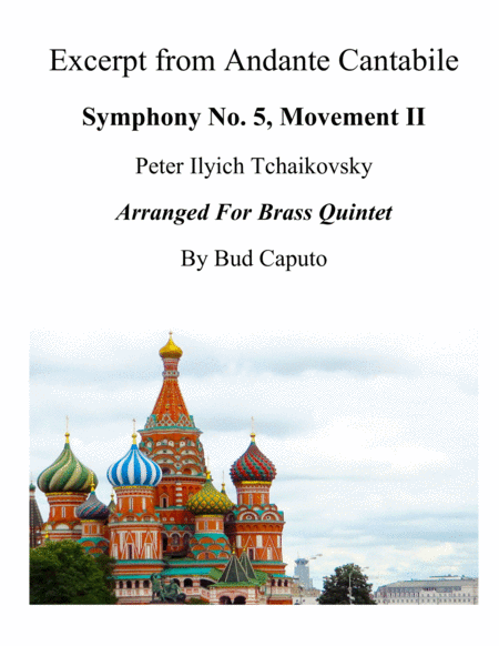 Excerpt From Andante Cantabile Tchaikovsky Symphony 5 For Brass Quintet Sheet Music