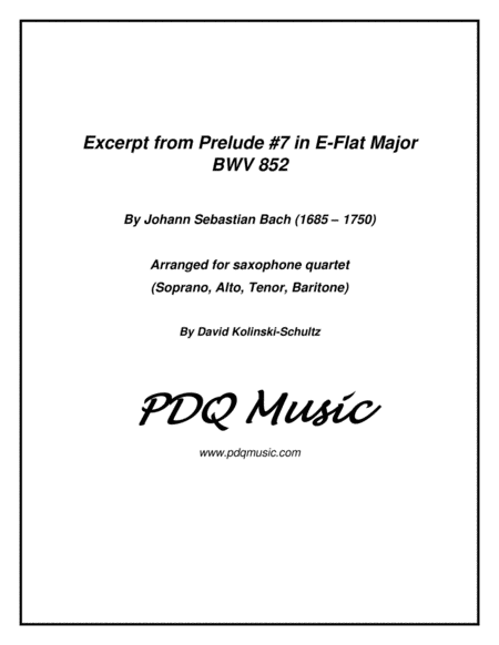 Free Sheet Music Excerpt From Prelude 7