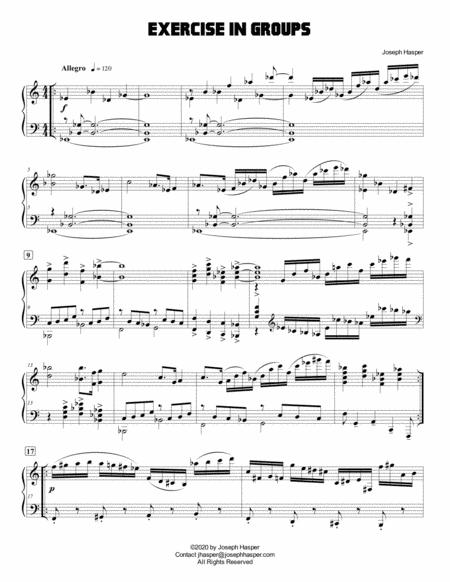 Free Sheet Music Exercise In Groups