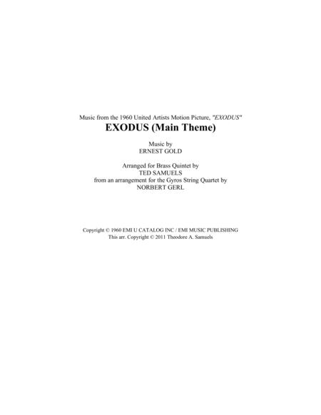 Exodus Main Theme Sheet Music