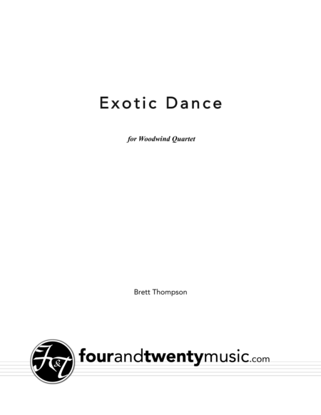 Exotic Dance For Woodwind Quartet Sheet Music