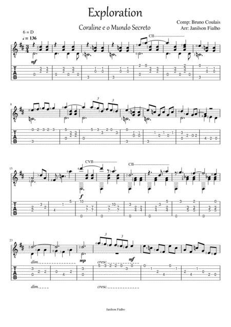 Free Sheet Music Exploration Coraline