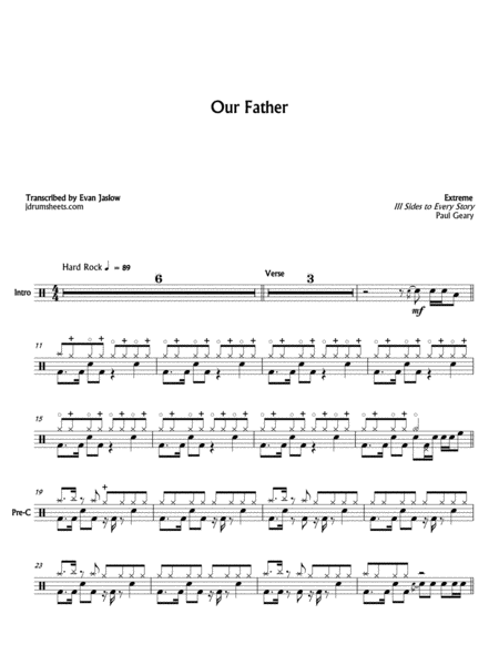 Extreme Our Father Sheet Music