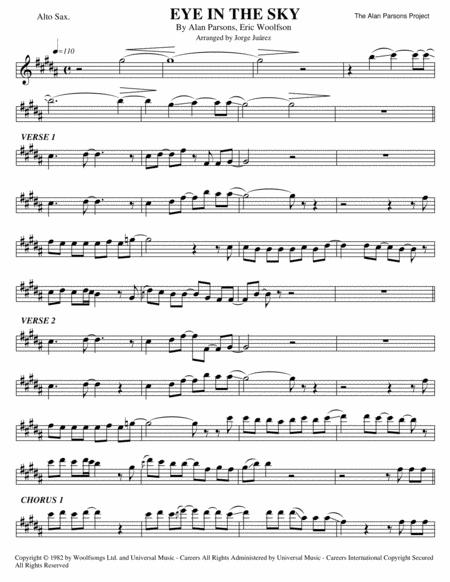 Eye In The Sky Alto Sax Sheet Music