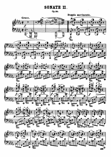 F Chopin Piano Sonata No 2 In B Flat Minor Op 35 Sheet Music